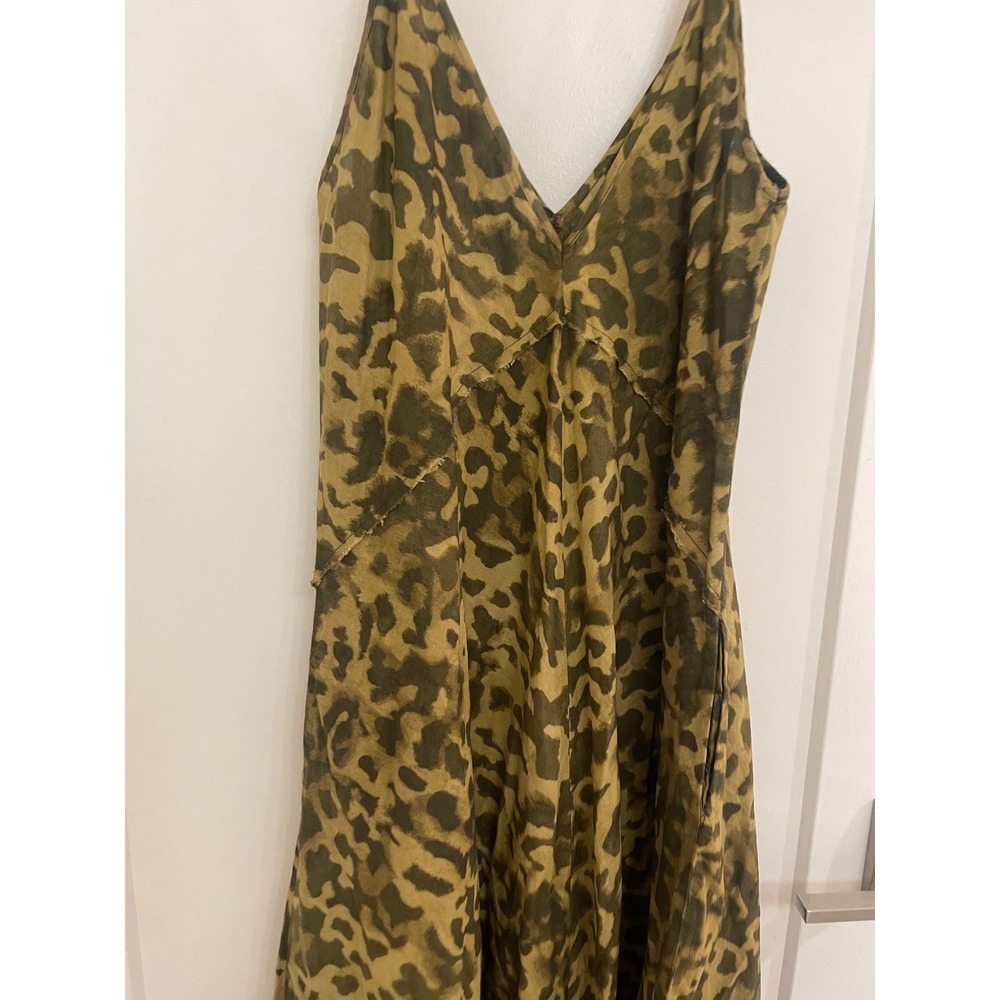 Mobwife Chic Cotton V Neck Sundress Wedding Guest Cocktail Animal Print - Picture 9 of 9